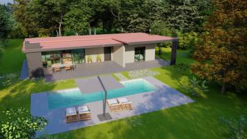 Modern one-story house with swimming pool Žminj